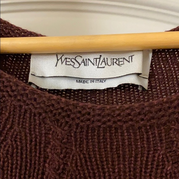 YVES SAINT LAURENT MAROON CASHMERE DRESS👗 - Picture 2 of 5